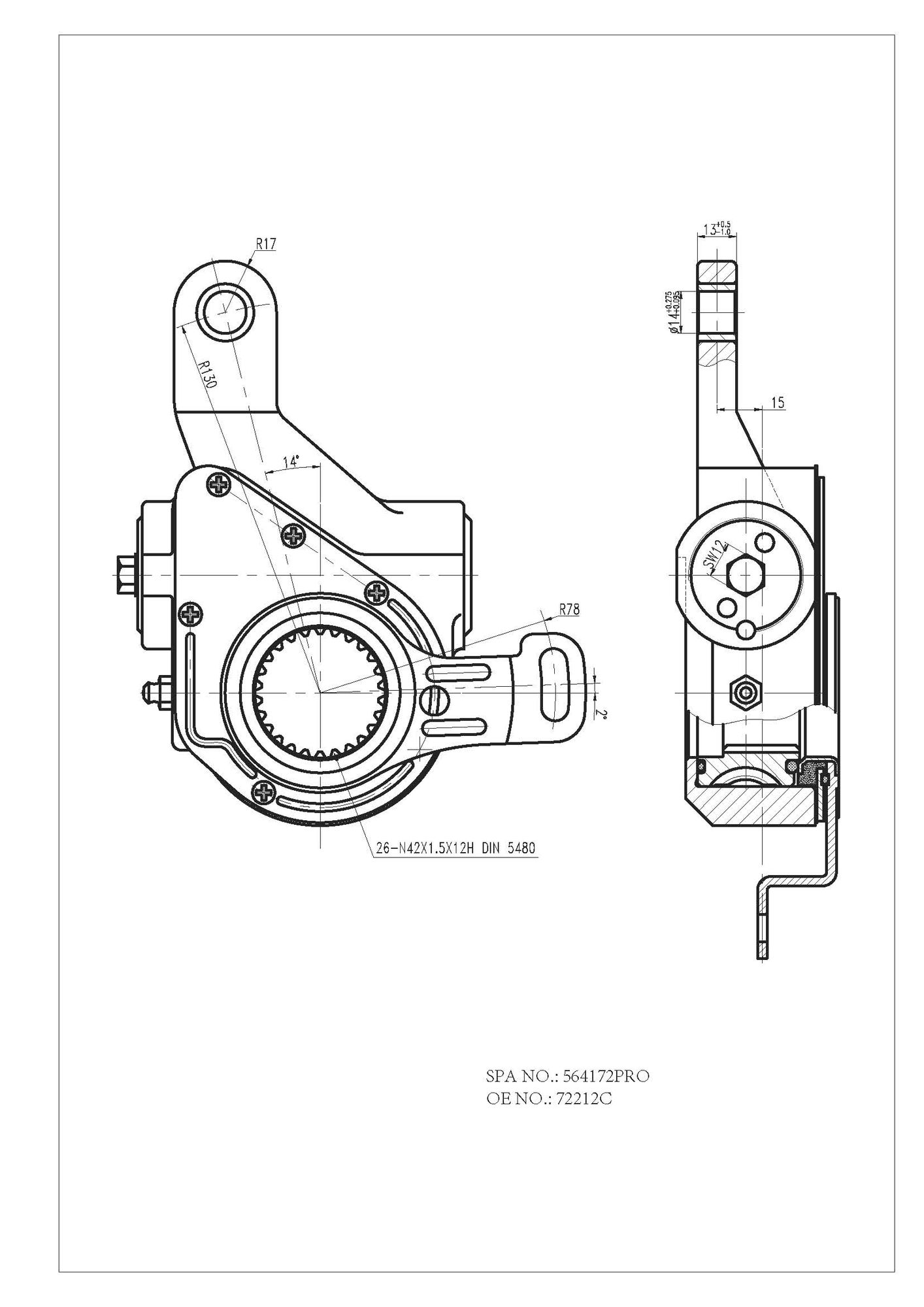 Reglaj parghie, sistem franare FO 4172 PRO FOMAR Friction